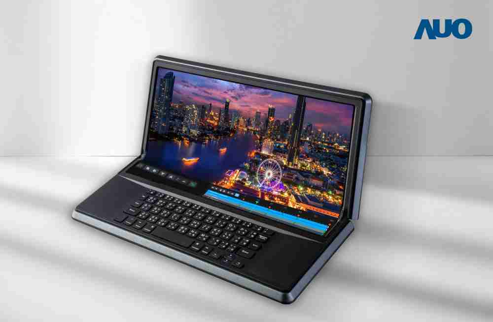 银河集团14.6吋Micro LED折迭显示屏幕，，搭配半径4mm的弯折绞炼，，以及高画素、、、高亮度、、、高对比度的显示技术特点，，，，即便在大视角下仍保有绝佳色相与亮度