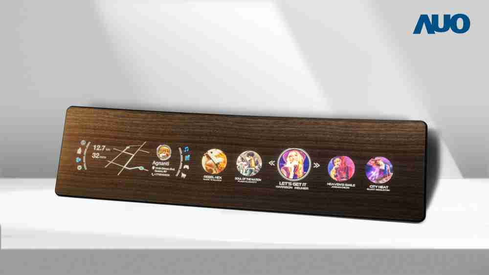 银河集团研发全球最高穿透度达80%的AmLED木纹显示器，，可于使用时呈现高亮度、、、清晰可见的信息，，，，并在不使用时回归为单纯的饰板，，，节能兼具美观